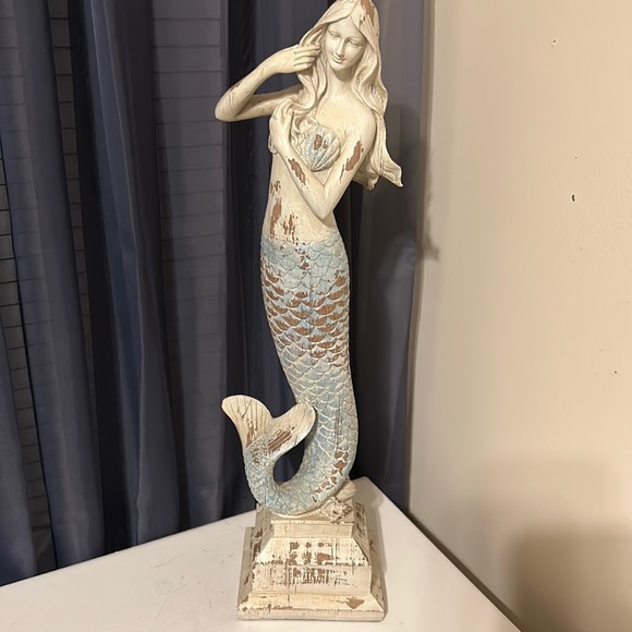Accents Wooden Mermaid Statue Poshmark